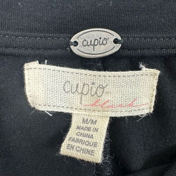 Cupio Women's Size M Criss Cross Vneck Black Dress Stretchy Casual Basic - Picture 5 of 9